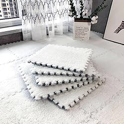 easycustomerlee 12pcs Interlocking Carpet Shaggy