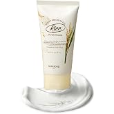 SKINFOOD Rice Daily Scrub Foam, Facial Cleanser with Face Scrub, Face Wash Fermented White Rice Bran Water, Gentle Exfoliating For Men and Women (150ml, 5.07 fl. oz.)