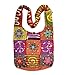 Lungta Boho Bohemian Peace Signs Spiral Patch Sling Crossbody Monk Bag Purse Nepal