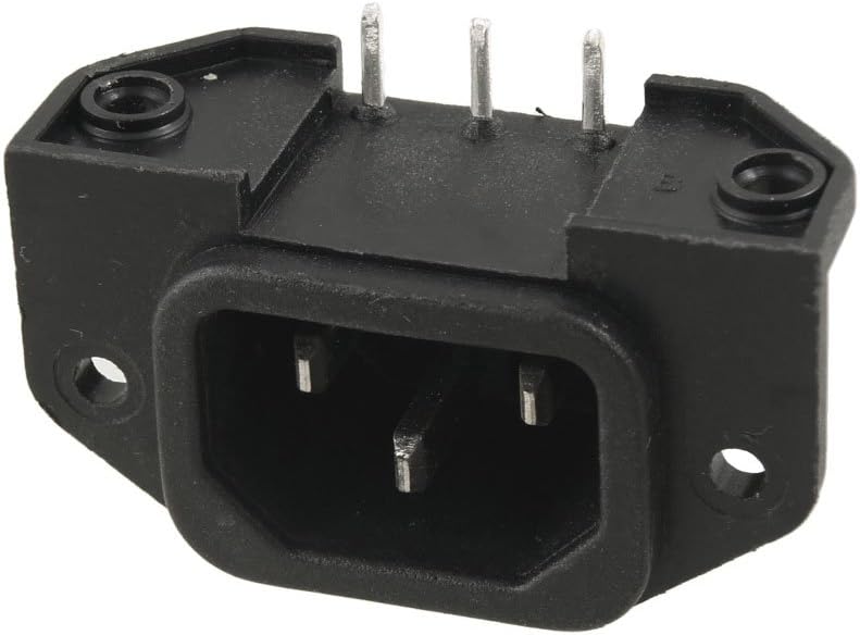 IIVVERR Black Electrical Cooker 4 Terminals IEC320 C14 Power Connector
