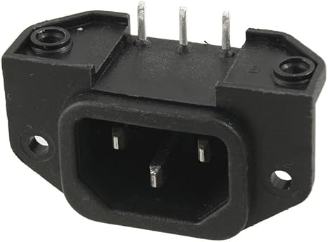 IIVVERR Black Electrical Cooker 4 Terminals IEC320 C14 Power Connector