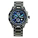 CURREN Analog Blue Hands & Details in Dial Black Band Men Watch