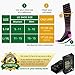 BAMS Premium Bamboo Womens and Mens Compression Socks - Antibacterial 20-30 mmHg Graduated Knee-High Sock with Hypoallergenic Odor-Kill Technology for Running, Sports, Travel, Maternity (1 Pair)