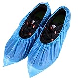 LESGAULEST Shoe Covers - 100 Piece Booties Covers Disposable,Plastic,Waterproof,Thickened, Keep Your House Clean