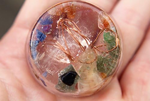 Hawaiian Healing Orgonite-Orgone Energy for Weightloss with Hematite, Sodalite, Sunstone and Apatite (Desk Disc)