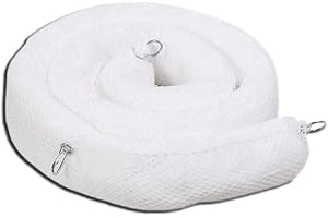 SpillTech Oil-Only Contractor Grade Absorbent Sock/Net Boom, Polypropylene, 10’ x 5” (L x Dia.), Bright White, Pack of 4 (WB510SN)