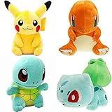 Pokémon Plush toys Pikachu Bulbasaur Squirtle Charmander Soft Plush (4 Pieces)