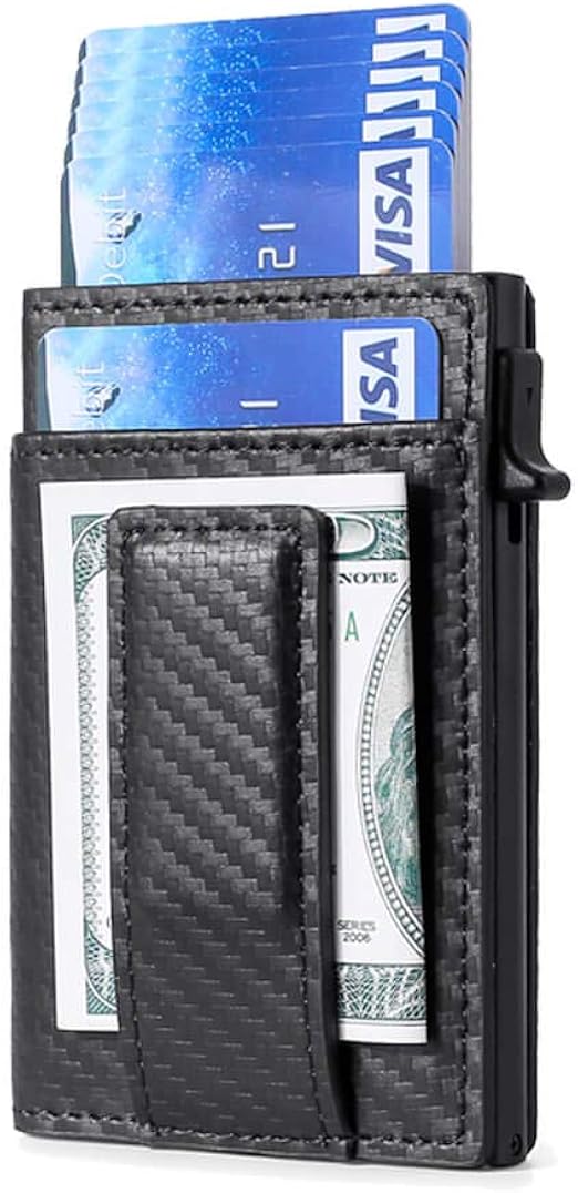 RFID Card Case Minimalist Wallet UpLook Slim Pop Up Wallet with Cash