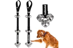 Laukowind 2 Pack Dog Doorbell for Potty Training Doggie Doorbell with Extra Loud Bells for Housetraining Potty Training andCommunicate Alarm Door Bell for Dogs and Cats,Adjustable Dog Bell