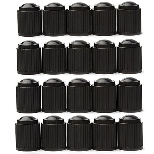 LanMa Valve Stem Caps Black Plastic Car Dustproof Caps Tire Wheel Stem Air Valve Cap (20Pcs) - Thumbnail 7