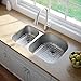 KRAUS Premier 32-inch 16 Gauge Undermount 60/40 Double Bowl Stainless Steel Kitchen Sink, KBU25