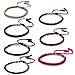 BALIBALI Woven Bracelet Hand-Knitted Woven Bracelet Hand-Knitted Lucky Rope Bracelet Tibetan Buddhist Traditional Wristbands Wrist Cuff Bracelets Adjustable (7 Colors set)