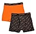 Calvin Klein Boys 2 Pack Black & Orange Brand Print Boxer Briefs
