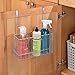 mDesign Over The Cabinet Kitchen Storage Organizer Basket for Aluminum Foil, Sandwich Bags, Cleaning Supplies - Chrome