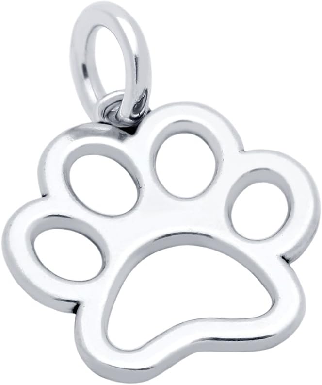 Sterling Silver Paw Print Charm