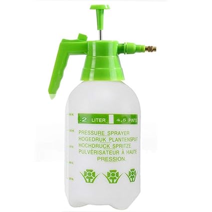 DishGo Garden Pump Pressure Sprayer|Lawn Sprinkler|Water Mister|Spray Bottle for Herbicides, Pesticides, Fertilizers, Plants Flowers 2 Liter Capacity - (White)