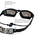 mieres MIERES011 Swimming Goggles Silicone Waterproof Mirror Gasket, Black