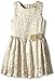 PIPPA & JULIE Girls' Brocade Dress with Pleats