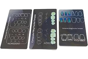 ACMEDENT 3Pcs/Set Dental Practise Filling Board Resin Repair Template Anteiror Posterior Teeth Morphology Study Model Planar