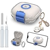 for Powerbeats Pro 2 Case with Secure Lock & Phone Stand, Soft TPU Clear Protective Cover Compatible with Beats Powerbeats Pro 2 Earbuds Accessories with Cleaner Kit & Bling Keychain (Clear)