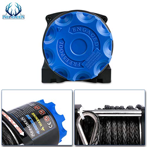 REINDEER 12V Winch 4500 lb Load Capacity Electric Winch Kit Synthetic Rope with Hawse Fairlead Waterproof IP67 with Wireless Remotes - Image 4