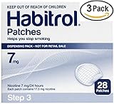 Novartis Habitrol 7mg Nicotine Patches, Step 3. Stop Smoking. 3 boxes of 28 each (84 patches) 7 MG