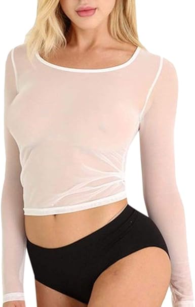 pink mesh crop top