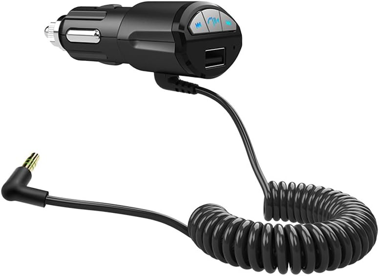 Car Bluetooth Stereo Audio Receiver 3.5mm AUX Wireless Music Transmitter Adapter with USB Charger/Hands Free Call for Smartphones Bluetooth-Enabled Devices - JVR AO24