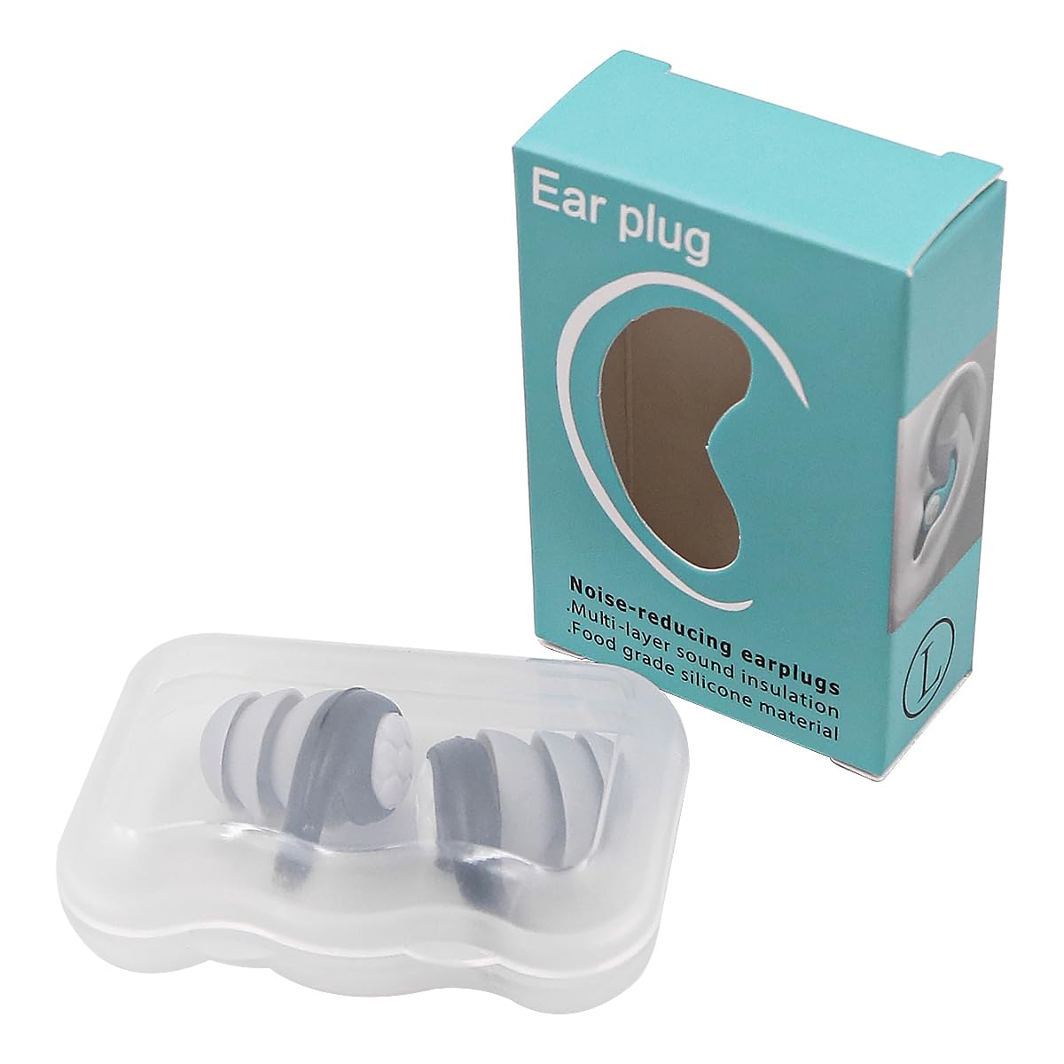 Alnicov 3 Pairs of Waterproof Swimming Ear Plugs for Adults Reusable Soft Silicone Swim Earplugs for Surfing Diving Pool Showering etc