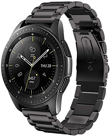 Minfex Compatible with Samsung Galaxy Watch Bands 42mm/46mm, 20mm/22mm Stainless Steel Replacement Band Accessory Strap for Samsung Galaxy Watch SM-R810/SM-R800
