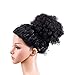 SWACC Afro Puff Drawstring Ponytail Kinky Curly Afro Clip on Updo Chignon Bun Hair Piece Extensions for African American Women Medium Size (Natural Black Brown-2#)thumb 1