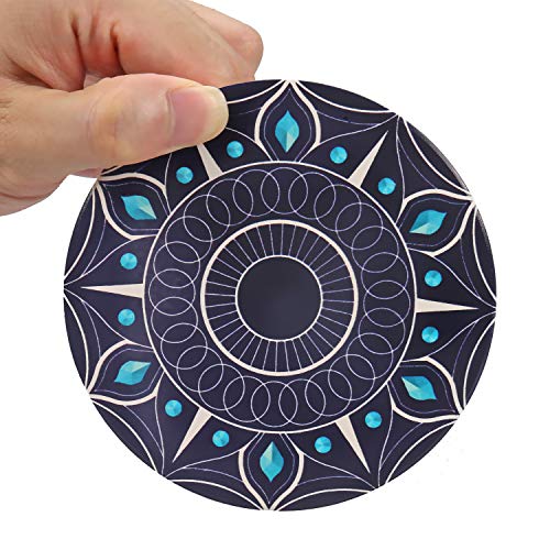 Absorbent Ceramic Stone Coasters for Drinks,Cute Coffee Mats with Cork Base,Prevent Furniture from Dirty and Scratched,Absorbing Hot/Cold Water Rings to Keep Your Bar/Table Clean,4" Diameter - Thumbnail 6