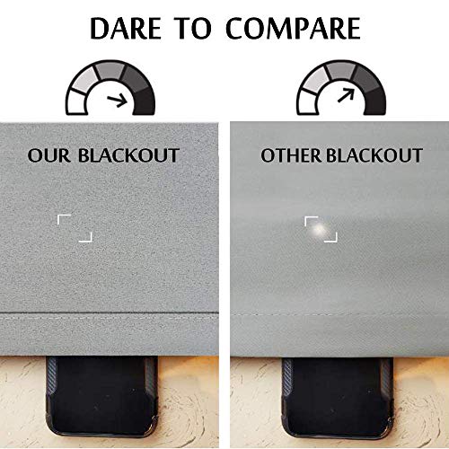 image for Fmfunctex Grey Blackout Curtains for Bedroom 84