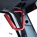 Hooke Road Solid Steel Red Front Grab Handles for 2007-2018 Jeep Wrangler JK & Unlimited - Pair