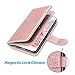 ULAK Compatible with iPhone 7 Plus/iPhone 8 Plus Wallet case Magnetic Detachable, Glitter Premium PU Leather Flip Cover with Card Holder for iPhone 7 Plus/iPhone 8 Plus 5.5 inch- Rose Gold Bling