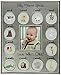 Malden International Designs My First Years Beaded Two Tone Silver Metal Picture Frame, 3 Option, 1-3.5x4 & 12-1x1, Silver