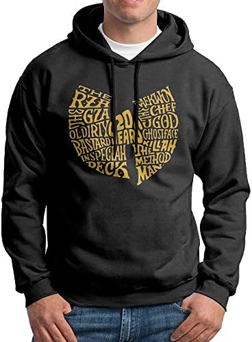 Erin Forman Mens Popular Celebrity Hooded Sweatshirt WU Tang Logo Black XXL
