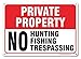 Private Property No Hunting Fishing Trespassing Sign, 10x14 Inches, Rust Free .040 Aluminum, Fade Resistant, Made in USA