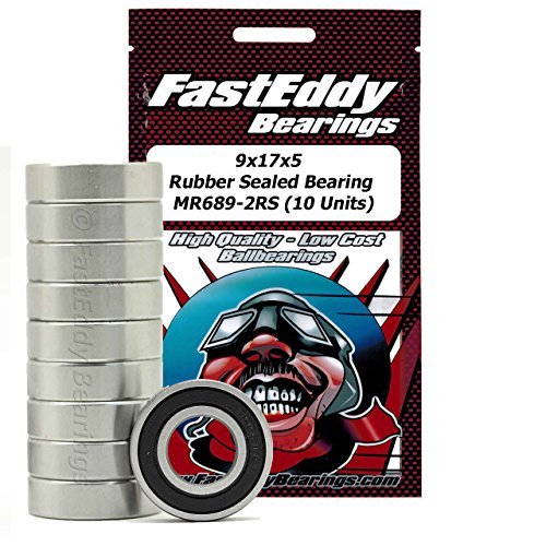 9x17x5 Rubber Sealed Bearing MR689-2RS (10 Units)
