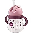 Sippy Cup for Baby Months 6+, Weighted Straw Non Spill Cup for Toddlers, Baby Straw Cup with Handles, Spill-Proof, Leak-Proof Soft Spout Cup 260ml, BPA-Free
