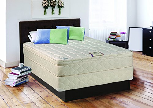Continental Sleep, Plush Innerspring Eurotop 10-inch Mattress and Traditional Box Spring / Foundation Set, No Assembly Required, Full Size - Thumbnail 5