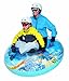 Aqua Leisure Uncle Bob's Winter Inflatable Round Air Penguin Snow Tube Sled for 2 (Two) Riders on Sledding Hill, Fast yet Safe, with 4 (Four) Big Durable Grip Handles and Repair Kit, 48