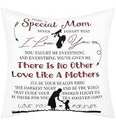 VERTKREA Mother’s Day Pillow Covers，Mom Pillowcase with Saying Words, 18x18 Inch Decorative Throw...