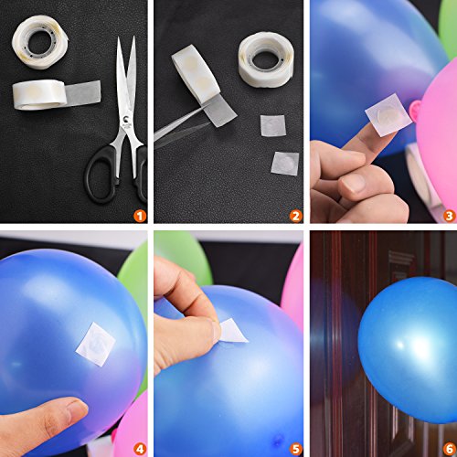 1500 Pieces Mini Balloons Glue Points Double-Side Adhesive Tape Dots Stickers for DIY craft, Scrapbooking or Party Supplies, Diameter 0.5 inch , 15 Rolls (100 Pieces per Rolls)