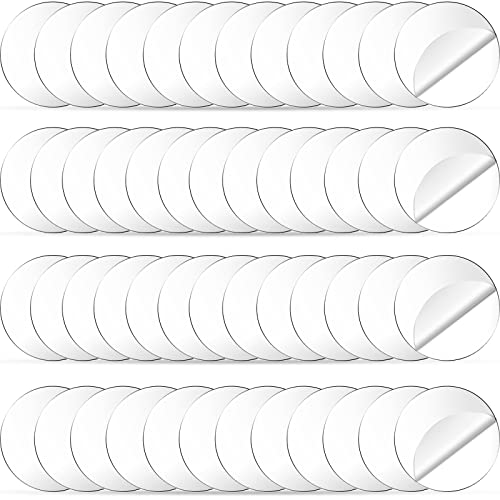 Gartful Clear Acrylic Circle Blanks - 2 inch, 50 Pieces, 0.06
