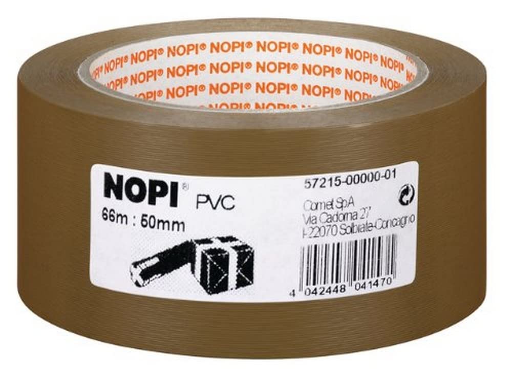 NOPI Pack/Packer Embossed PVC, Brown, 57215-00000-01, 66 m x 50 mm