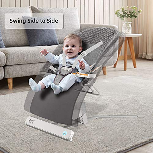 Baby Bouncer, RONBEI Baby Swing for Infants, Automatic Swing & Bouncers, Bouncer Balance Soft, Cotton (Dark Brown)