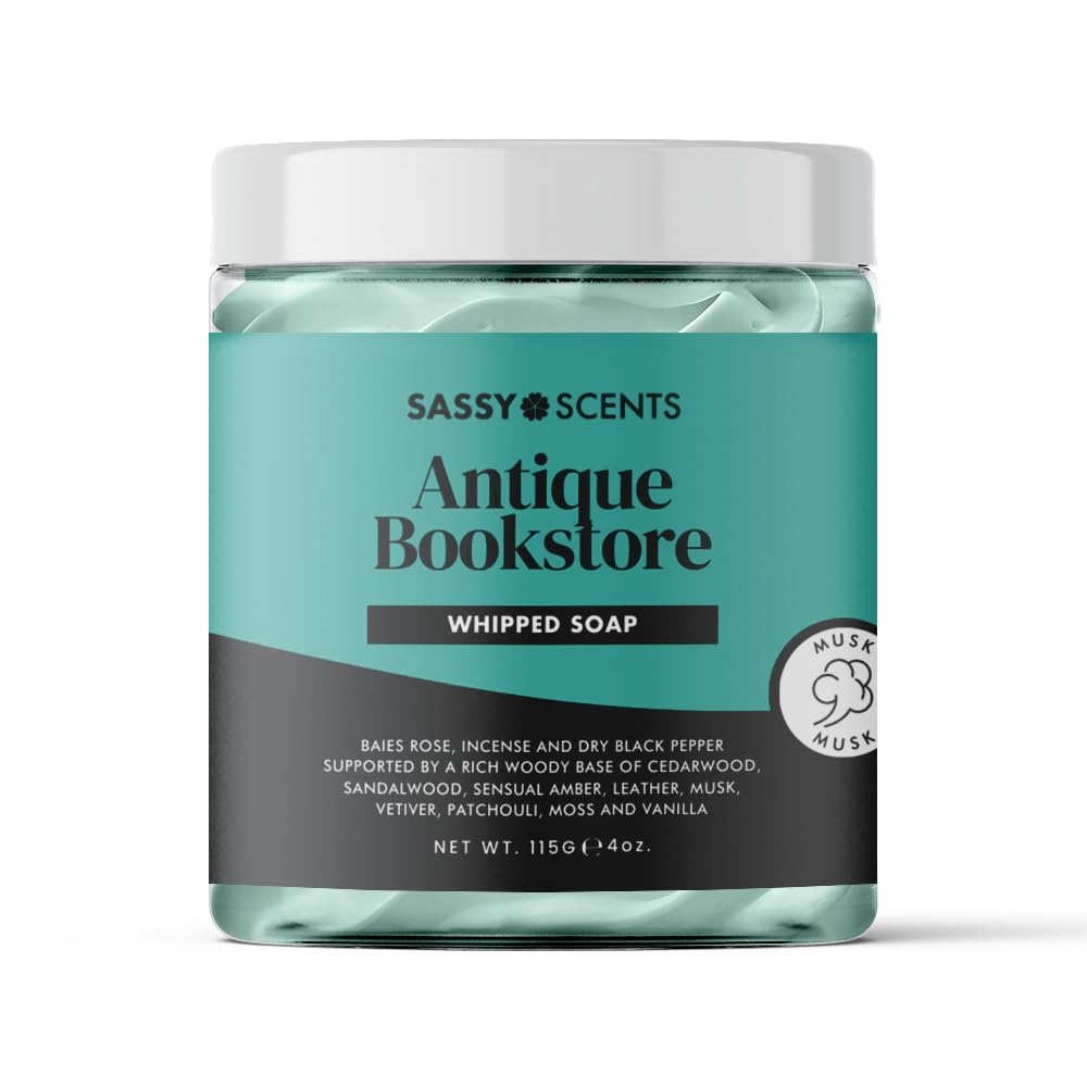Sassy Scents Antique Bookstore Whipped Soap | Cleansing + Nourishing | Gentle For All Skin Types | 115g