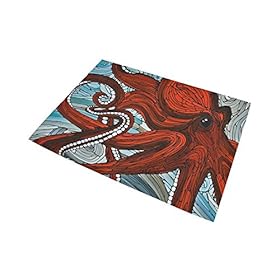 Love Nature Sweet Home Modern Collection Custom Octopus Area Rug 7'x5' Indoor Soft Carpet 51OGIwzQN4L