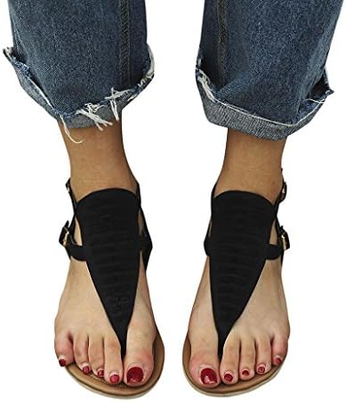 MEIbax Womens Sandals Flat Ankle Zipper Foot Rivet Sandals Gladiator Casual Shoes